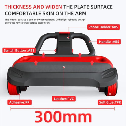 FIAMERMOR 2025 AB Roller Wheel - 4 wheel elbow support abdominal wheel automatic rebound abdominal fat burning weight loss core training equipment home/gym