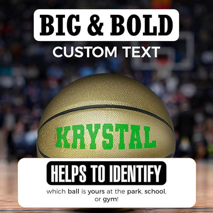 HAMMET Personalized Basketball – Customized Basketball with Your Name or Text – Multiple Colors, Fonts & Designs Available – Durable for Indoor and Outdoor - Ideal Gift for Son, Daughter, Boy or Girl
