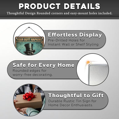 Funny Octopus Retro Metal Tin Sign Nautical Bathroom Decor Toilet Restroom Funky Home Decor Wall Art Sign 12 * 16inch