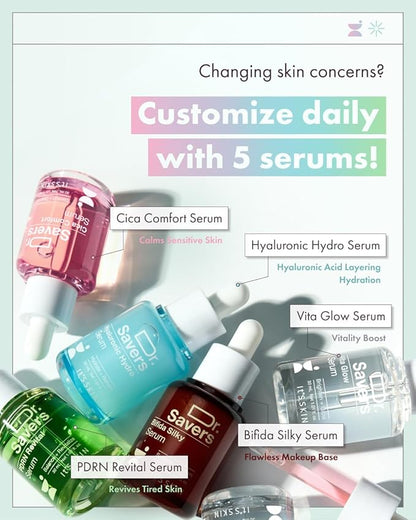 IT’S SKIN Dr.Savers Bifida Silky Serum 1.01 fl.oz, Skin Barrier Repair Serum, Bifida Complex, Multi Peptide Ampoule, Smooth Texture, Supple Moisturizer for Sensitive or Dry Skin, Korean Skincare