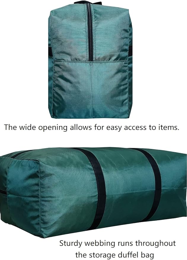 Extra Large Storage Duffle Bag with Zippers and Handles, Big Foldable Duffle Bag for Travel