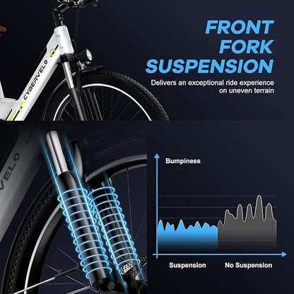 1000 Peak Electric Bike for Adults,up 80 Miles Removable Battery Ebike, 26" Electric E Bike with 7-Speed,Adult Electric Bicycles for Commute Beach Snow Womens All Terrain