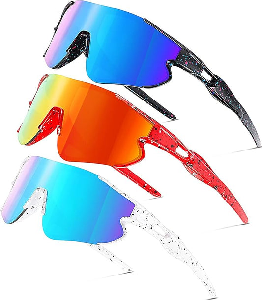 Kids Baseball Sunglasses for Boys Girls Youth Softball Cycling Sports Sunglasses UV400 Protection Age 5-12