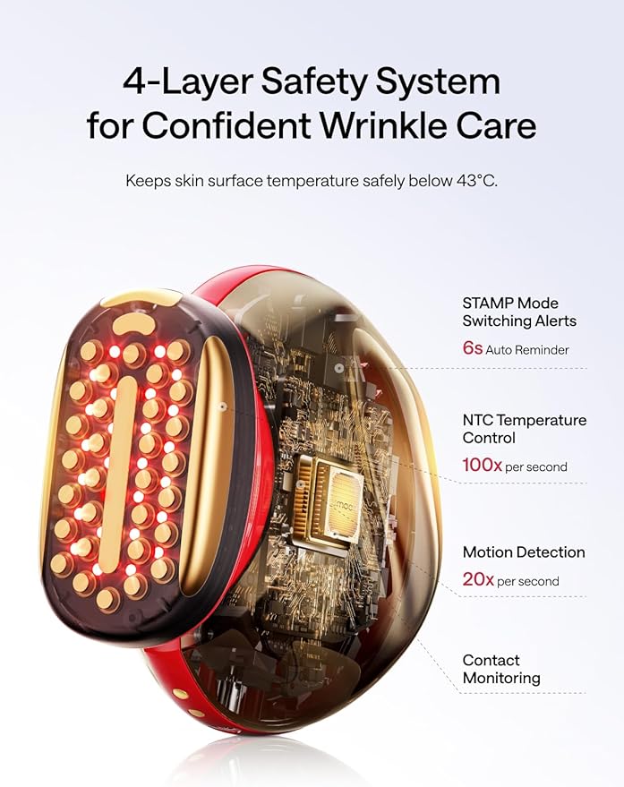 JMOON NouvelleSkin Facial Toning Device, FDA-Cleared Microcurrent Facial Device and Red Light Therapy for Face, 4 Modes & 5 Intensity Levels for Personalized Face Lift & Smoothing. M30U PR