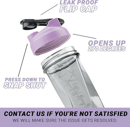 HELIMIX 2.0 Vortex Blender Shaker Bottle Holds upto 28oz | No Blending Ball or Whisk | USA Made | Portable Pre Workout Whey Protein Drink Shaker Cup | Mixes Cocktails Smoothies Shakes | Top Rack Safe
