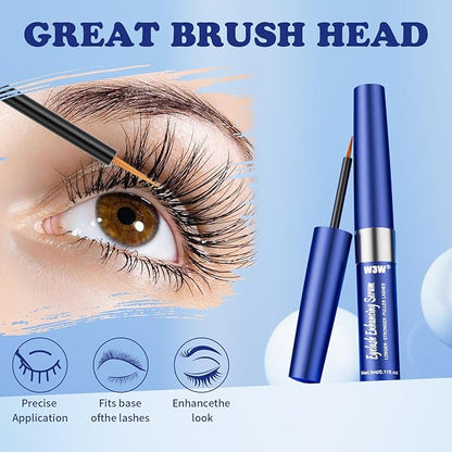 Eyelash Serum,Natural Lash Serum Eyelash Growth Serum,3 ML Lash Serum for Eyelash Growth,Boost Lash Enhancing Serum for Natural Longer, Fuller,and Thicker Lashes (Dark Blue)