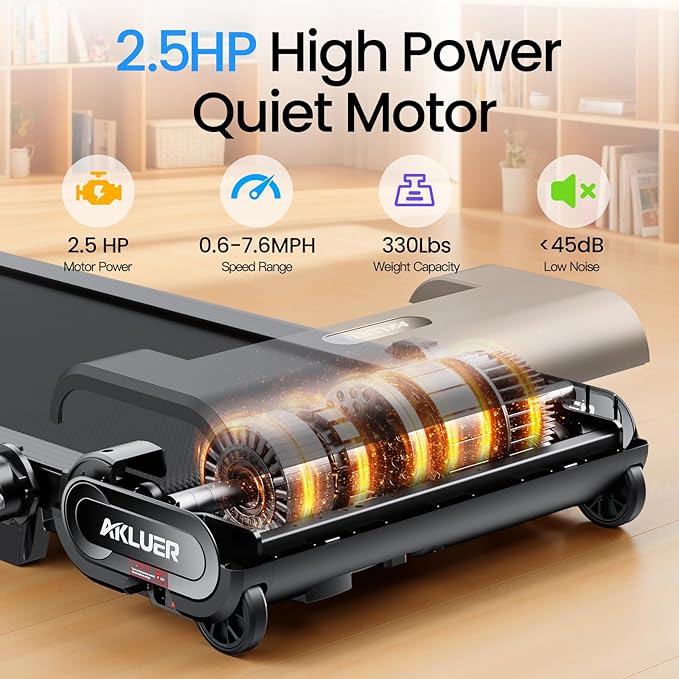 Walking Pad Treadmill with Auto Incline, 6 in 1 Under Desk Treadmill, 6-Level Incline Treadmills, 2.5HP Portable Treadmills for Home with 330LBS Capacity, LED Display, Remote Control