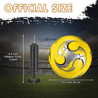 12 Pcs Soccer Balls Bulk Size 4 Soccer Balls with Pump Soft Football Outdoor Indoor for Sport Training Practice Game Gift for Youth Teen Adult