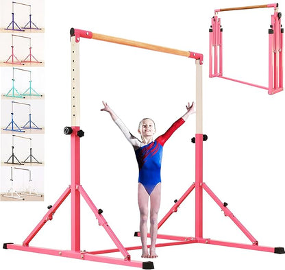 4FT/5FT Gymnastic Bar Set Gymnastics Horizontal Bar Gymnastics Kip Bar for Kids Home Use
