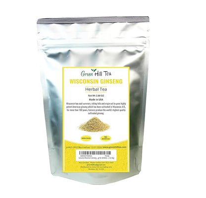 Genuine Wisconsin Ginseng Tea, A Refreshing Favourite beverage for Athletes – 2 Oz Bag