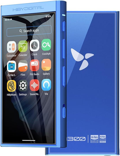 HiBy Digital M300 Android MP3 Player with Bluetooth and WiFi Streaming Player Android 13 Snapdragon 665 HiFi Audio (PCM/DSD) FM Radio Speaker Touchscreen 128GB + 2TB Expandable Storage