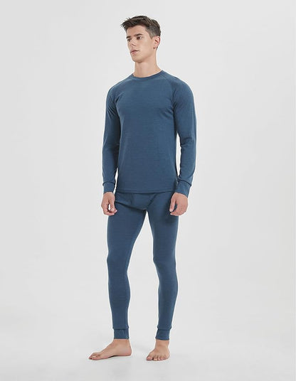 Iguana Mens 100% Merino Wool Base Layer Sets for Ski Lightweight Thermal Underwear