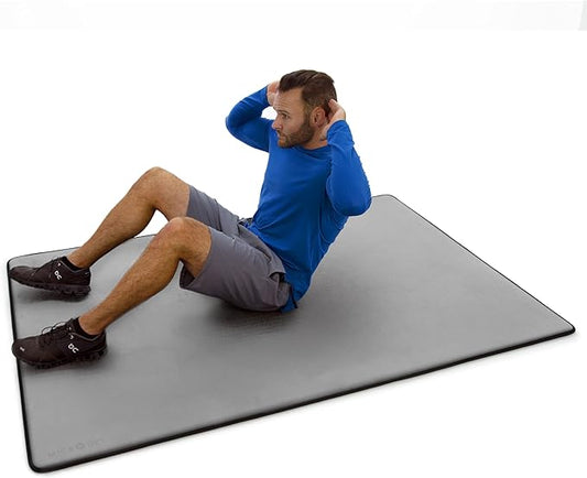 MICRODRY Deluxe Fitness Exercise Yoga Mat for Home & Gym, Extra Thick for High Impact Training, Multi Layered Skid Resistant Surface, Odor Neutralizing with Carrying Strap