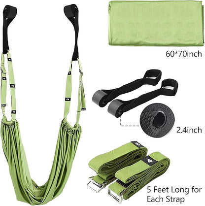 Leg Stretcher Strap, Stretching Equipment with Door Anchor Flexibility Trainer Backbend Assist for Dance Aerial Yoga Ballet Leg Stretching Exercise