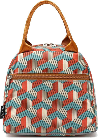 FlowFly Insulated Lunch Cooler Bag - Tote Bag Organizer for Women/Men, Red#3D