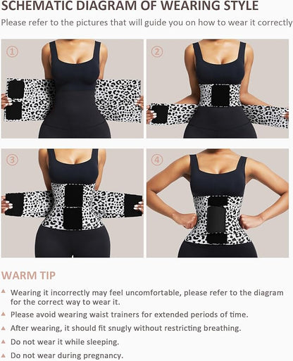 FeelinGirl Waist Trainer Belt Waist Cincher Trimmer Ab Belt Tummy Control Body Shaper with Triple Wrap Women and Men