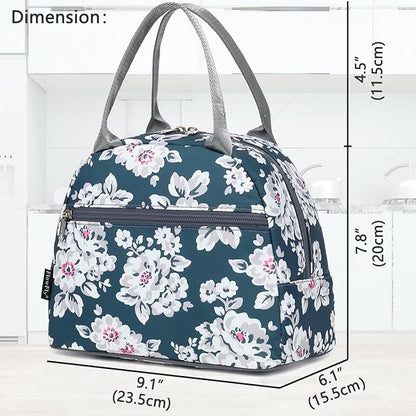 FlowFly Insulated Lunch Cooler Bag - Tote Bag Organizer for Women/Men, Plum
