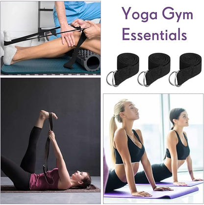 Jerify 10 Pcs Yoga Strap for Stretching Bulk 6ft Exercise Stretch Band with Metal D Ring Adjustable Pilates Non Elastic Yoga Stretch Belt for Women Men Physical Fitness Gym Workout Dance