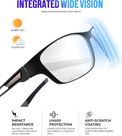 KALIYADI Polarized Sunglasses for Men, Sports Sun Glasses for Driving Cycling Fishing with UV protection