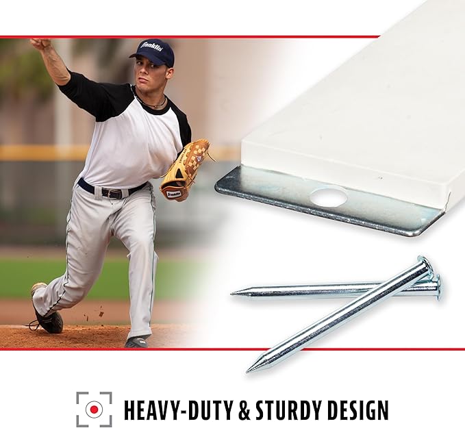 Franklin Sports Pitcher's Rubber - Softball + Baseball Pitching Rubber - Portable Mound - Indoor + Outdoor Pitchers Plate - 18" or 24"