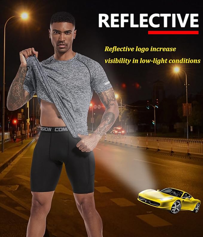 Boyzn 1, 3, 5 or 7 Pack Men's Workout Running Shirts, Dry Fit Moisture Wicking T-Shirt, Gym Athletic Short Sleeve Tee Shirts
