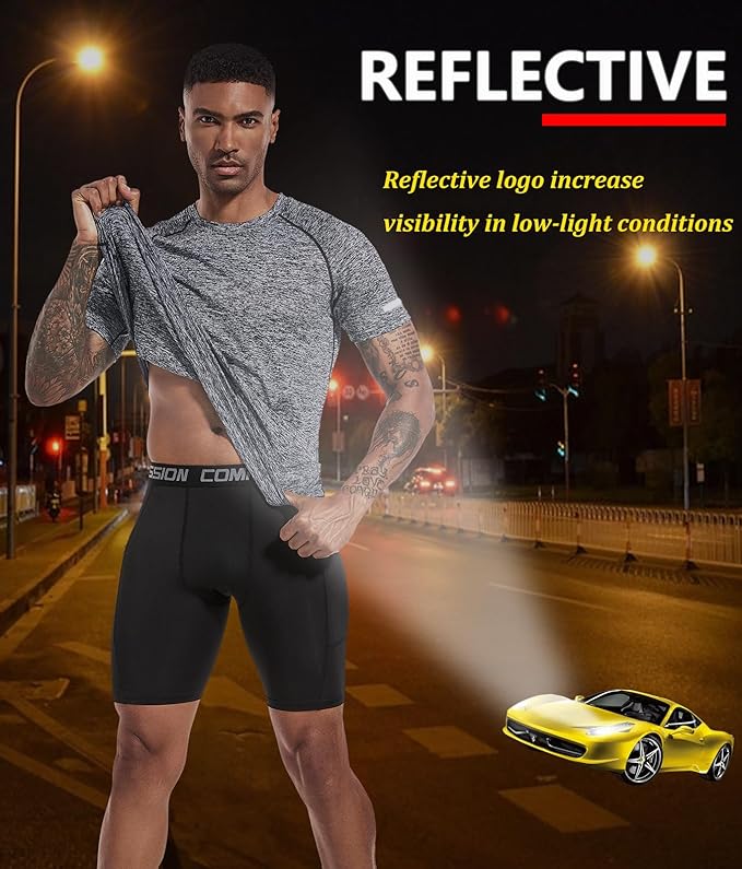 Boyzn 1, 3, 5 or 7 Pack Men's Workout Running Shirts, Dry Fit Moisture Wicking T-Shirt, Gym Athletic Short Sleeve Tee Shirts