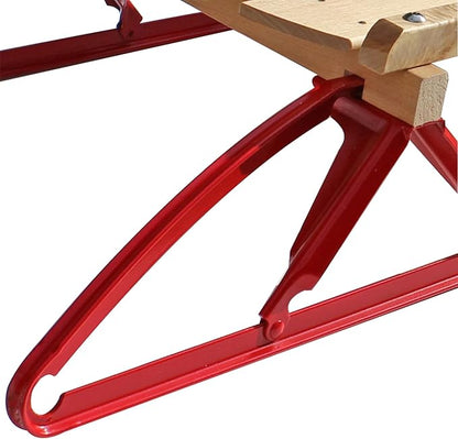 Flexible Flyer Metal Runner Sled. Steel & Wood Steering Snow Slider