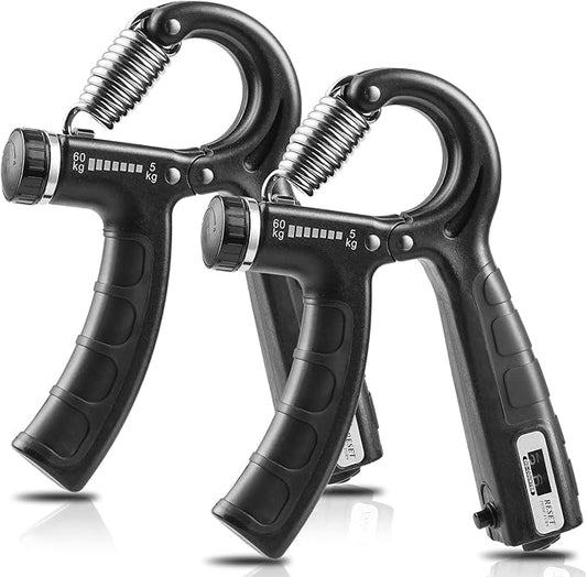 2 Pack Grip Strength Trainer with Counter 11-132Lbs (5-60kg), (5-60kg), Forearm