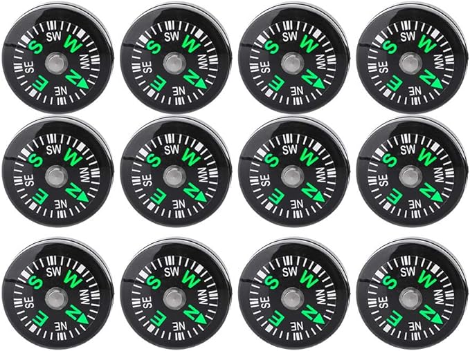 12PCS Button, Mini Pocket Paracord Bracelet Liquid Filled
