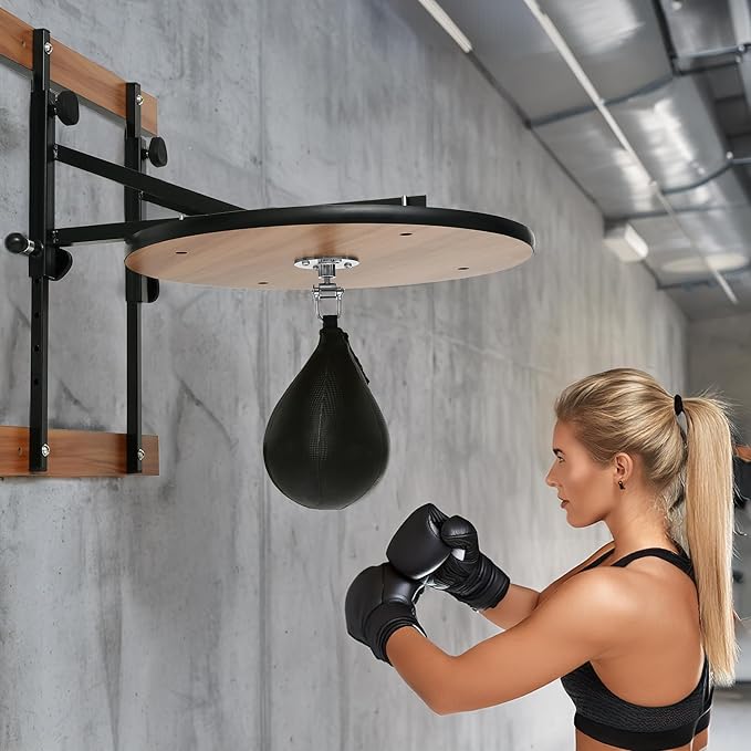 Houseables Speed Bag, Speed Bags for Boxing, Speedbag, Speedbag Platform, Punching Ball, Wall Mount Stand, Adjustable Height, Training Equipment, Wall Mounted Kit, Swivel Ball, Home, Gym, Professional