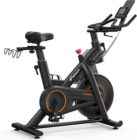 MERACH Magnetic Exercise Bike, Indoor Cycling Bike with Self-Developed App, 350 lbs Weight Capacity & 40 lbs Flywheel, Stationary Bike for Home Gym Fitness
