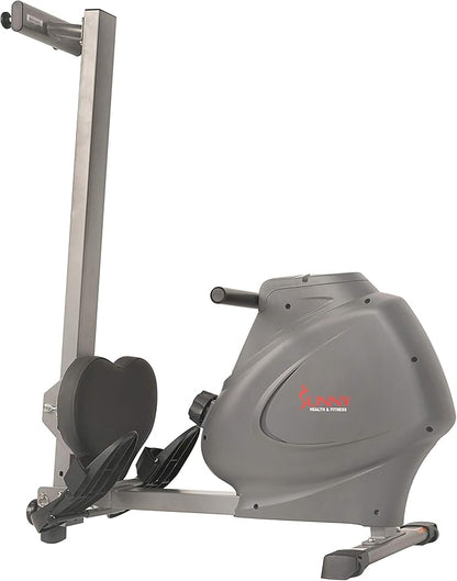 Sunny Health & Fitness Magnetic Rowing Machine for Home Exercise, Quiet & Smooth Rower with Compact Storage and Optional Free SunnyFit App Connectivity