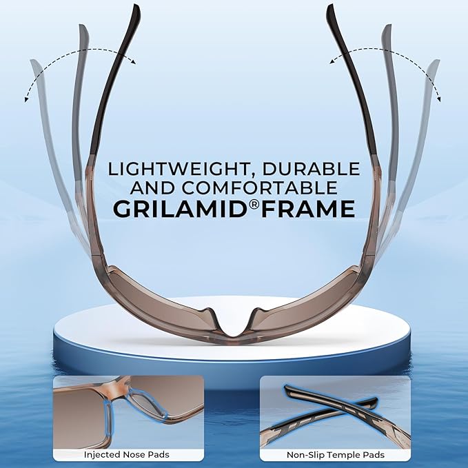 KastKing Chippewa Polarized Fishing Sunglasses, UV400 Protection Full Wrap Frame Sports Cycling Sunglasses, 1.0mm TAC Lenses