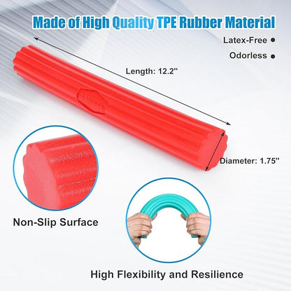 Flexible Resistance Bar for Physical Therapy, Resistance Exercise Twisting Bar for Tennis Elbow, Tendonitis Pain Relief & Grip Strength Improve
