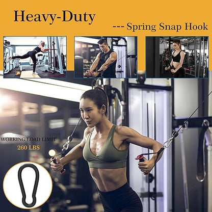 100Pcs 2.4" Carabiner Clip Spring Snap Hook, M6 2-3/8 Inch Heavy Duty Black Small Carabiner, Quick Link Keychain Clip for Keys Swing Set Camping Gym Hiking Traveling(260 lbs Capacity)