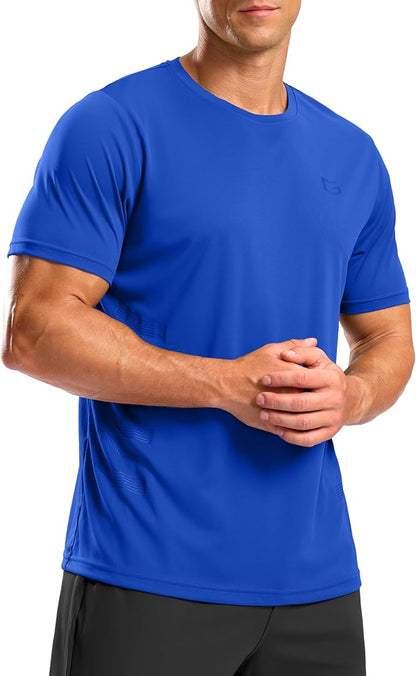 G Gradual Men's Workout Shirts Quick Dry Athletic Running T-Shirts Lightweight Moisture Wicking Short Sleeve Sports Gym Tops