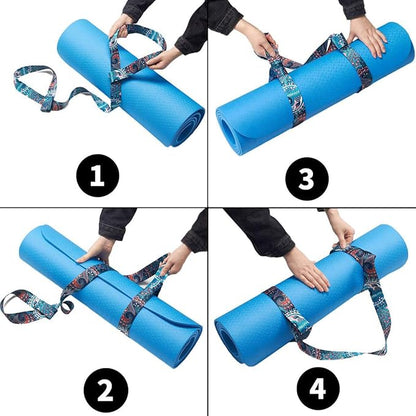ZOOEASS Yoga Mat Strap, Adjustable Durable Yoga Mat Carrier & Stretching Strap, Multiple Color Choices