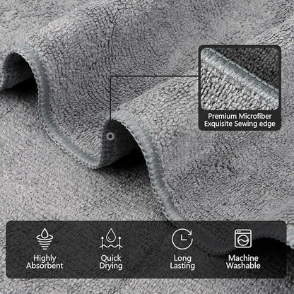 Orighty Gym Towels, Highly Absorbent Sweat Towels, Soft and Quick Drying Gym Towel for Daily Use, Multi-Purpose Towel for Sport, Salon, Spa, Hotel, 16 x 27 Inch, Grey, 3 Pack