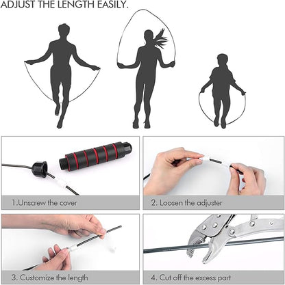 Jump Rope, Tangle-Free Rapid Speed Jumping Rope Cable