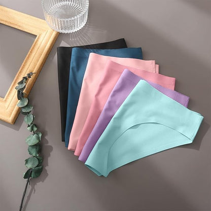 FINETOO 6 Pack Women’s Seamless Hipster Underwear No Show Panties Invisibles Briefs Soft Stretch Bikini Underwears XS-XL