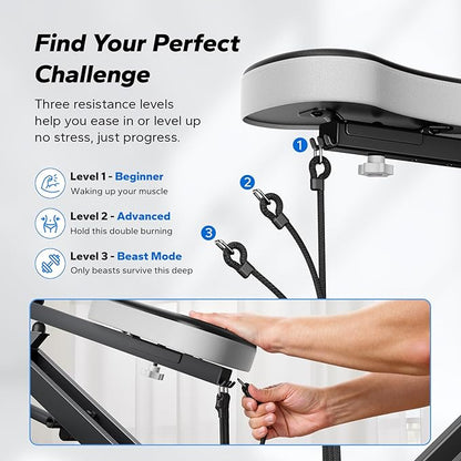 Squat Machine, MERACH R07 2 in 1 Squat Rowing Machine, Easy Setup & Foldable Exercise Equipment, Glute Trainer Machine, Glutes & Leg Home Workout Machine