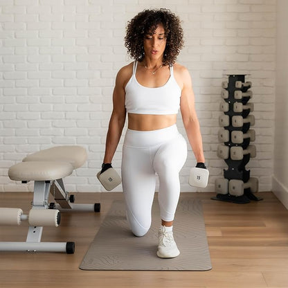 SafeGrip Dumbbells, Anti-Slip, Anti-Roll, Thick Handles, Free Weights, Square Dumbbells for Secure Workouts at Home, Weightlifting, and Personal Training