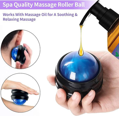 3 Pack Massage Oil for Massage Therapy,Sore Muscle Arnica Oil & Relaxing Lavender Oil & Ginger Oil Lymphatic Drainage & Massage Ball,Lymphatic Drainage Massager Body Oil,Massage Kit Gifts for Women