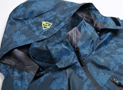GIISAM Mens Windproof Jacket Waterproof Lightweight Mountain Sport Jacket for Men Hooded Windbreaker Raincoat