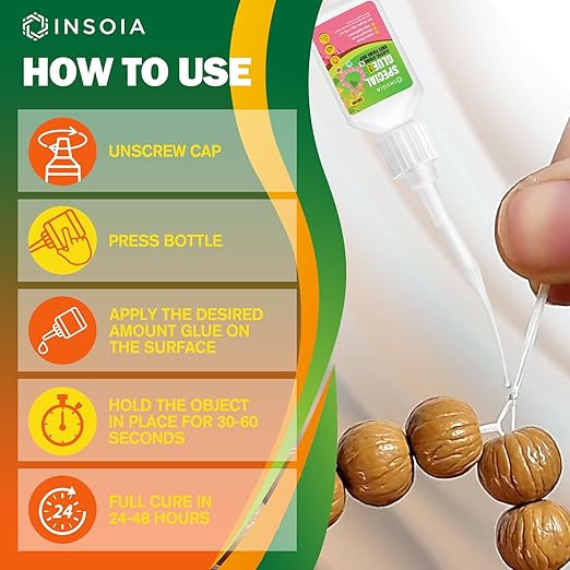 Bracelet Jewelry Glue for Elastic String, 20g Clear Elastic Knot Fixing Drip Adhesive for Bracelet String, Clay Beads, Rhinestones, Jewelry Making Kit ??Waterproof, Flexible, Non-Toxic Craft Glue