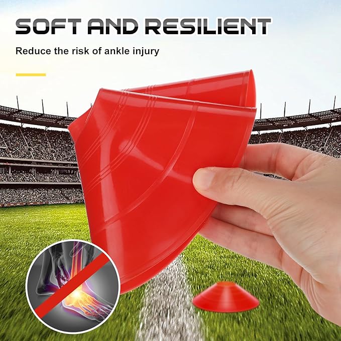 100 Pcs Soccer Training Cones Kit Field Pro