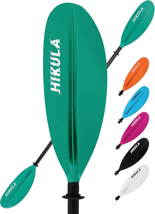 Kayak Paddle 4 Pieces Aluminum Shaft and PP Blade Floating 86.6in/220cm, 90.5inch/230cm Lightweight Oars