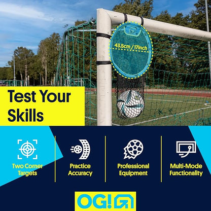 3-in-1 Soccer Training Rebounder & Goal Backstop Net - Soccer Goal for Volley, Passing, Solo Training - Outdoor Sports, Backyard Games