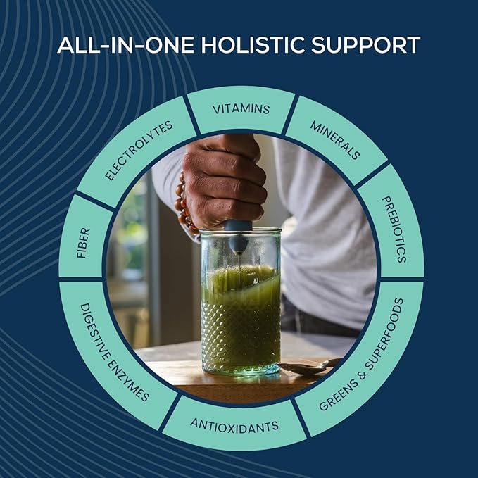 Bondi Pure - Daily Health & Detox Drink - Promote Gut Health & Energy Support During a Cleanse or Intermittent Fasting - Plant-Based Fibers, Alkalizing Super Greens - Blood Orange (2-Pack)