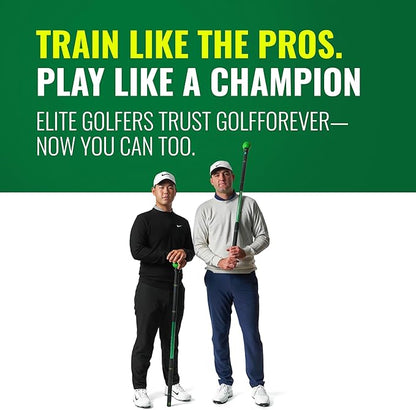 GolfForever Swing Trainer Plus – Golf Fitness & Training System for Strength, Flexibility & Swing Power – Includes 1-Year Membership & Premium Training Bar for Golf-Specific Workouts